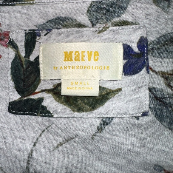 Maeve Multicolor Floral V-Neck Tee - Picture 2 of 6